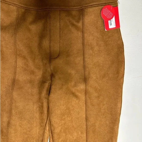 SPANX Faux Suede Flare Pants in Rich Caramel, size L, NWT - Picture 10 of 12